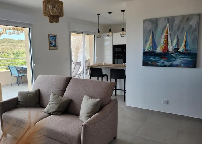 Appartement En Corse Du Sud T3 4 Pers Vue Mer, A Pied *