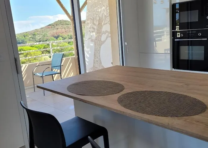 Appartement En Corse Du Sud T3 4 Pers Vue Mer, A Pied Favone